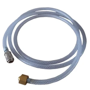 Flexible water hose with connectors for plumbing.