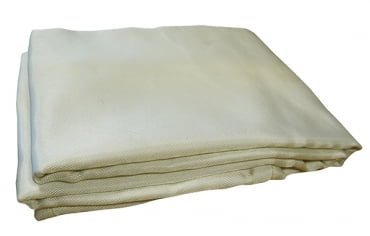 Stack of folded soft beige fabric