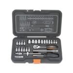 Comprehensive socket set in sturdy carrying case.