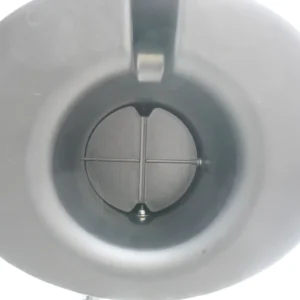 Close-up of a circular object with inner details.