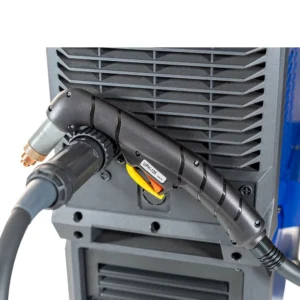 Close-up of a welding torch and equipment