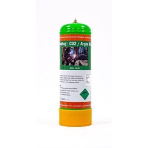 Welding gas cylinder for CO2 and argon mixture.