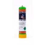 CO2 welding gas cylinder with safety instructions