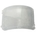 Clear plastic visor or protective shield.