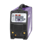 Portable welding machine with digital control display.