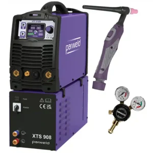 Parweld welding machine with torch and regulators.