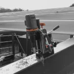 Heavy-duty drill on a construction site