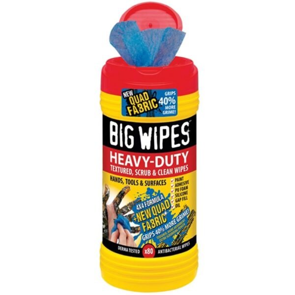 Heavy-duty antibacterial wipes for tough cleaning tasks.