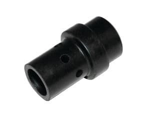 Black cylindrical connector for mechanical systems