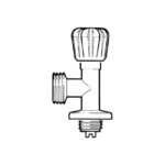 Illustration of a water faucet valve.