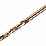 Gold drill bit for precision drilling tasks.