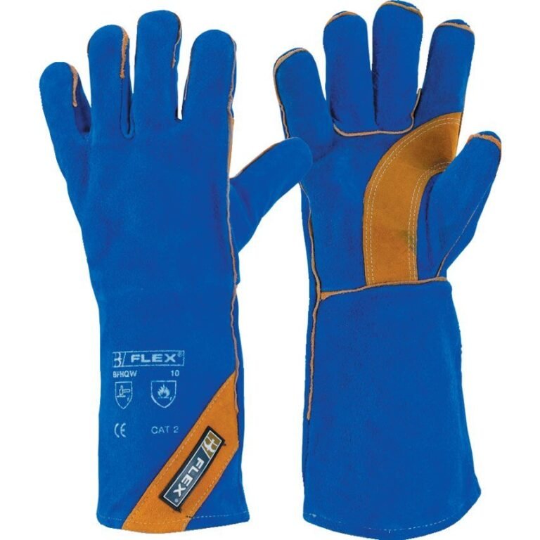 Cat2 Blue Gold Welding Gauntlets for Ultimate Protection