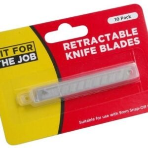 Pack of retractable knife blades for cutting tasks.