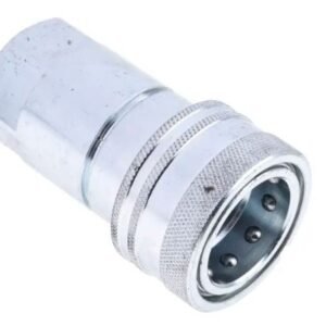 Close-up of a metallic connector fitting