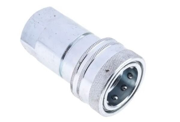 Close-up of a metallic connector fitting