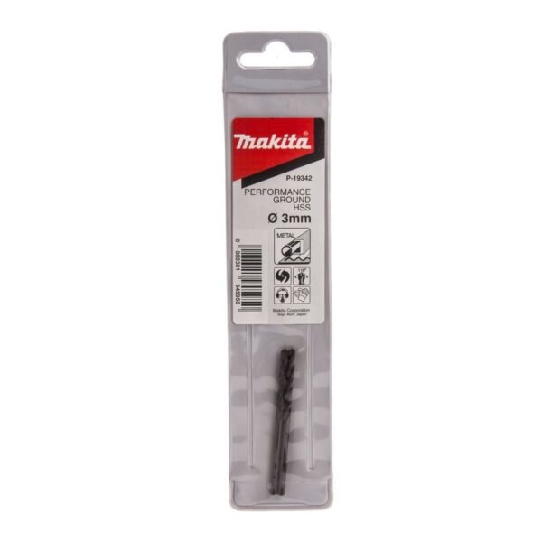 Makita 3mm HSS drill bit packaging