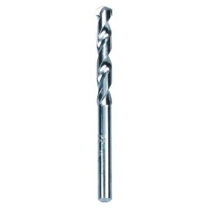 Twisted metal drill bit for woodworking or metalworking.