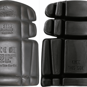 Black Portwest S156 knee pad with markings.