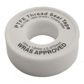 PTFE thread seal tape for plumbing applications.