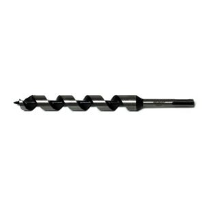 Close-up of a spiral drill bit