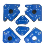 Blue geometric tools for precise angle measurements.