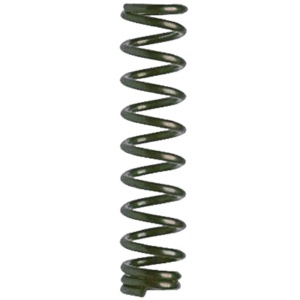 Coiled metal spring isolated on white background