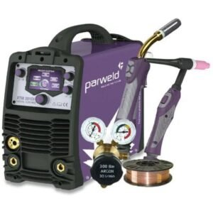 Parweld XTMA201D welding machine and accessories.