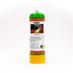 Oxygen gas cylinder with safety instructions.