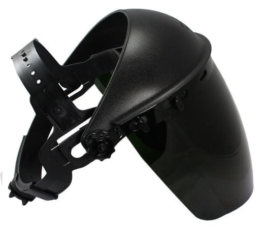 Protective face shield for safety use.