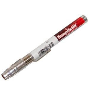 Temperature indicating marking pen with silver tip