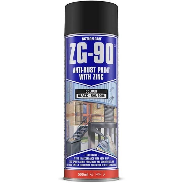 ZG-90 anti-rust paint spray can in black color