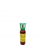 Acetylene gas cylinder with yellow label
