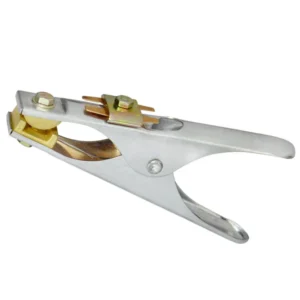 Metal clip with pivot for gripping objects.