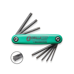 GorillaGrip fold-up tool with multiple hex keys.