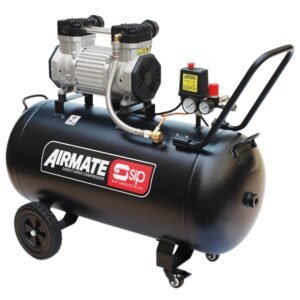 Black AIRMATE air compressor with dual motors.