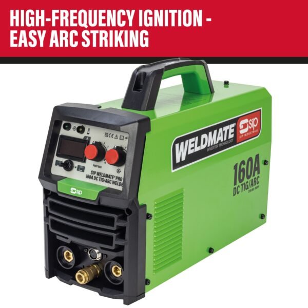 160A DC TIG/ARC welder with easy ignition.