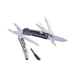 Multi-tool with various integrated functions and blades.