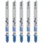 Five metal saw blades by Bosch.