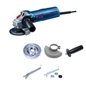 Bosch angle grinder and accessories for cutting.