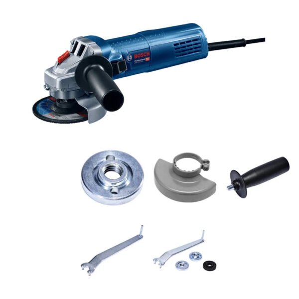 Bosch angle grinder and accessories for cutting.