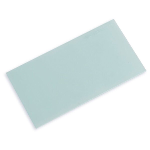 Smooth light blue rectangular plastic sheet