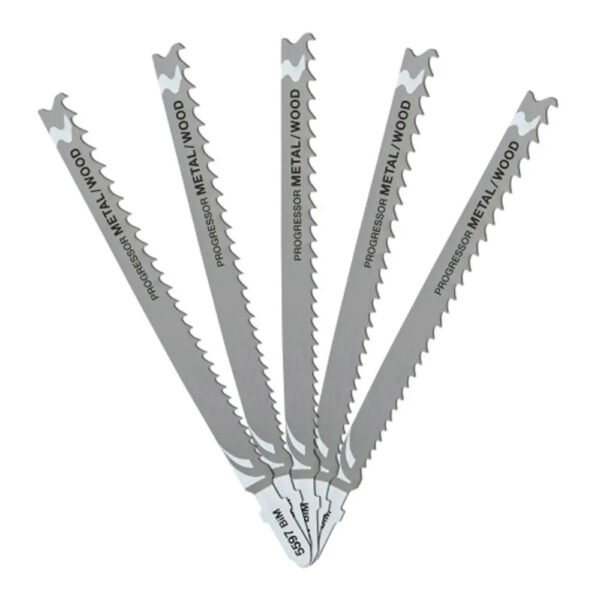 Set of jigsaw blades for metal and wood.