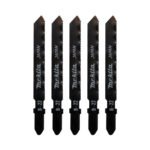 Set of five black jigsaw blades