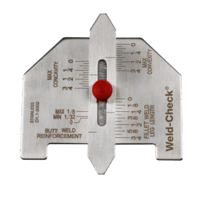 Welding gauge for measuring concavity and convexity.