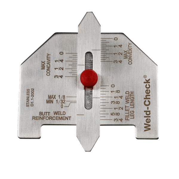 Welding gauge for measuring concavity and convexity.