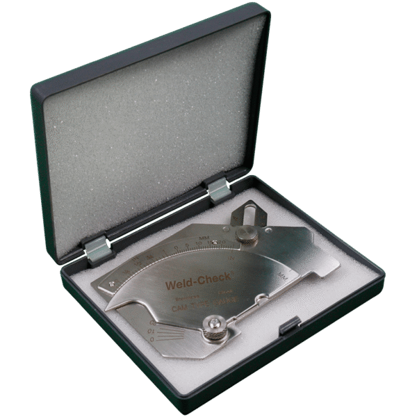 Weld-check gauge in a protective case