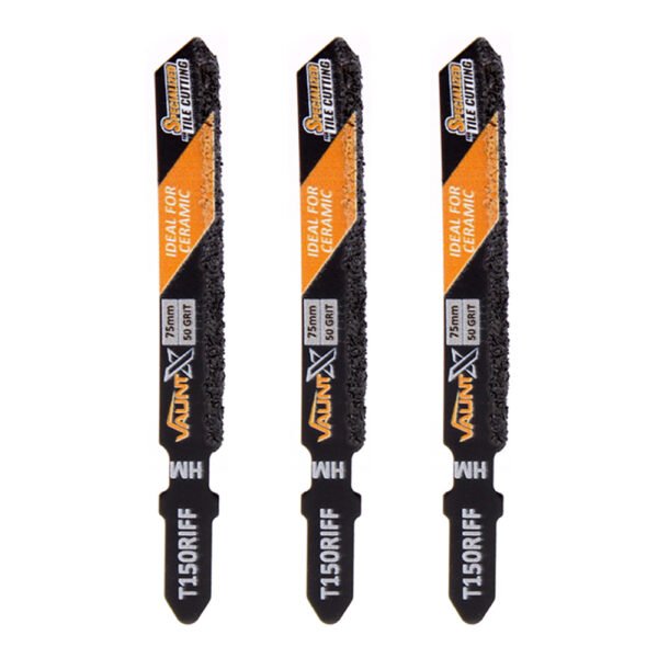 Three ceramic tile cutting blades