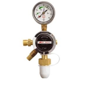 Argon gas regulator with pressure gauge