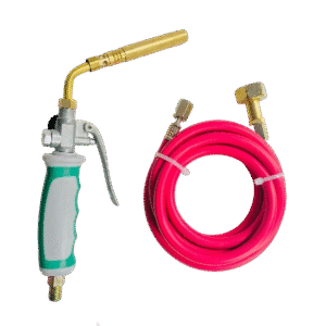 Gas torch with hose and regulator attachments