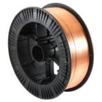 Copper wire spool for welding applications.